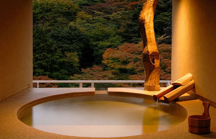 箱根水明荘の貸切露天風呂