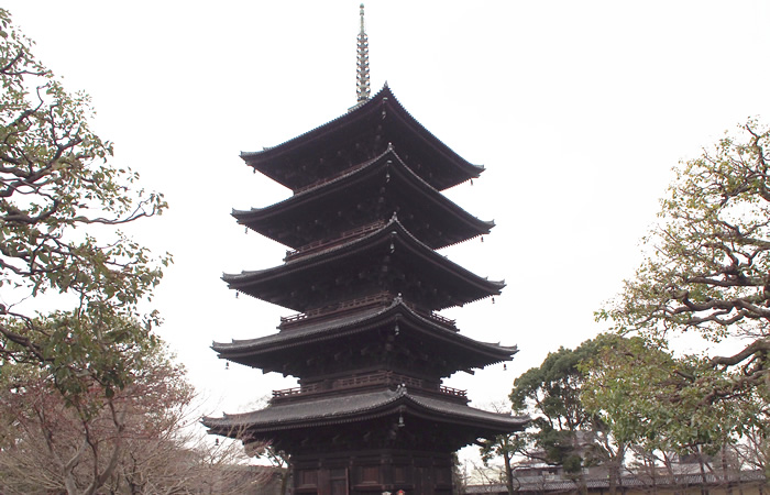 国宝である東寺の五重塔