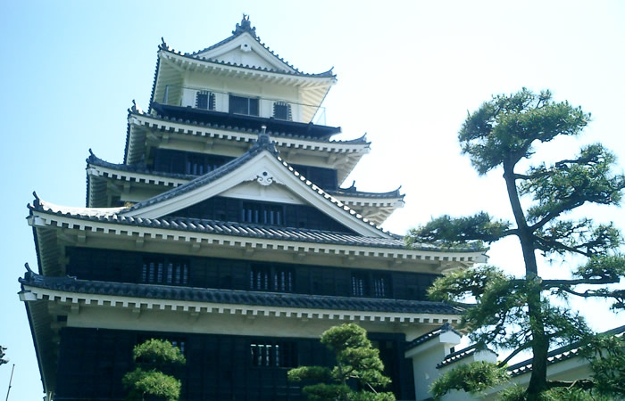 復元された中津城の模擬天守